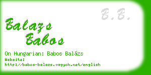 balazs babos business card